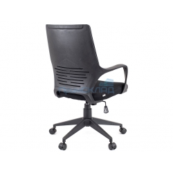 Кресло TRIO BLACK ткань черная низкая спинка